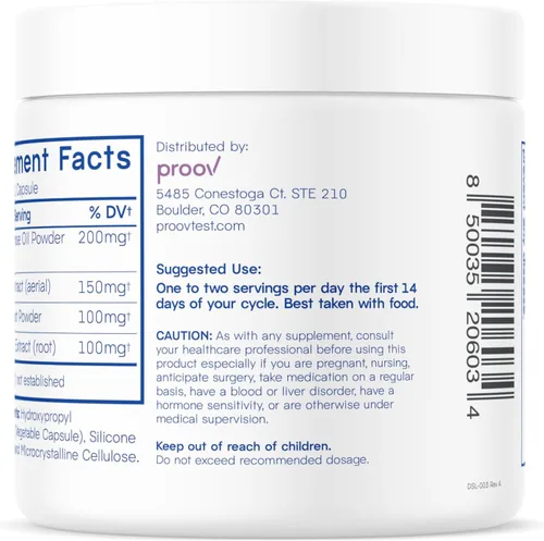 Vista 8 de Proov - Suplemento Boost para mujeres - Promueve la producción de estrógeno - Fertilidad y apoyo menopáusico para mujeres - Equilibrio hormonal