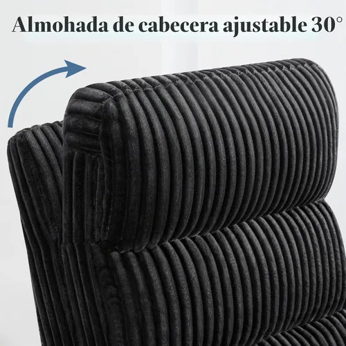 Vista 5 de SUNWAVE Silla reclinable reclinable de gran tamaño de 40 pulgadas para Negro