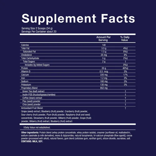 Vista 8 de TripleShred Fat Burning Protein Músculo magro Metabolismo Energía