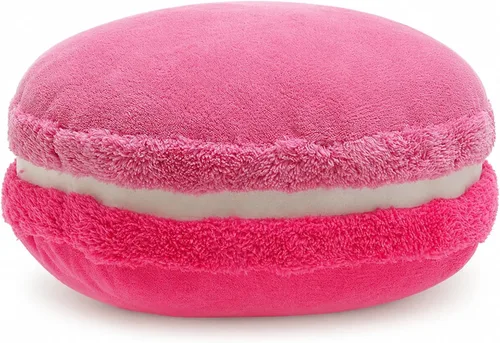 Vista 10 de Almohada decorativa redonda de plush con forma de macarrón ChezMax, de 14.5 pulgadas