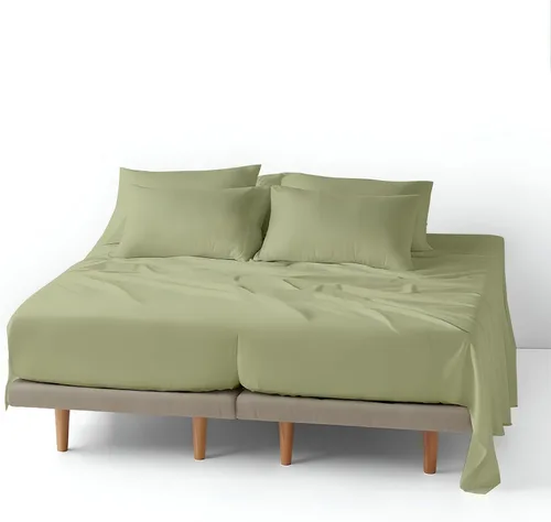 Vista 18 de ARlinen Juego de sábanas de 5 piezas para camas ajustables de hasta 16 pulgadas, color burdeos