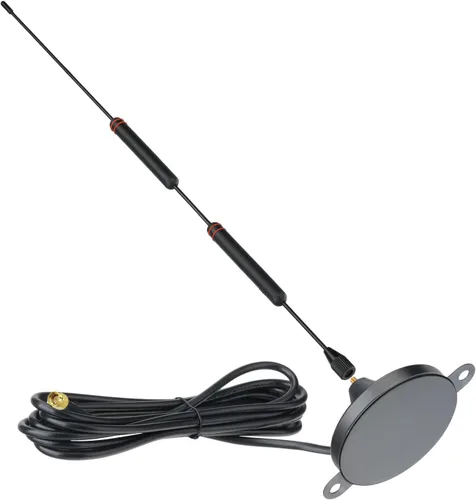 Vista 5 de Bingfu Alta ganancia 10dBi 0.14 oz LTE Base magnética celular MIMO SMA antena macho con cable RG58 compatible con 4G LTE Router CPE inalámbrico