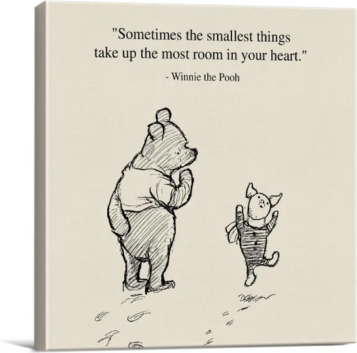 Vista 19 de Arte de pared clásico con cita de Winnie the Pooh, retro, Any Day Spent With You is My Favorite Day Sayings, lienzo, cuadros enmarcados, letrero