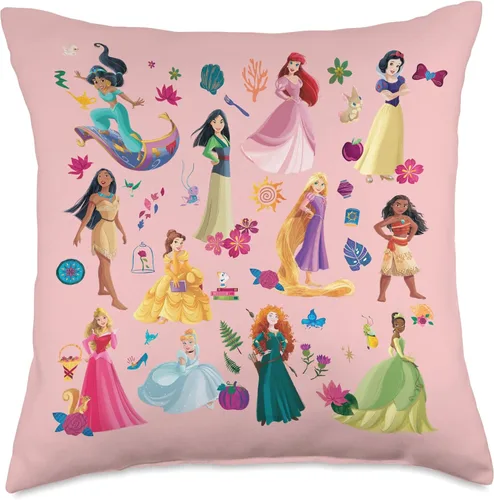 Vista 5 de Disney Almohada rosa con estampado mágico de princesa