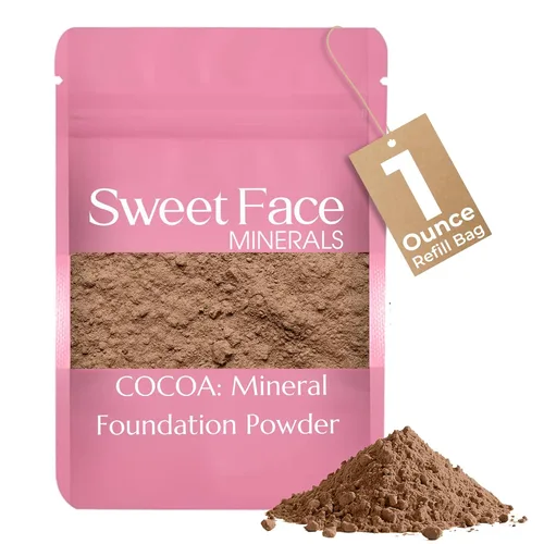 Vista 45 de Sweet Face Minerals - Recambio de polvo de base (BEIGE) (bolsa de 0.42 oz) por Sweet Face Minerals, polvo de maquillaje ligero y mineral suelto