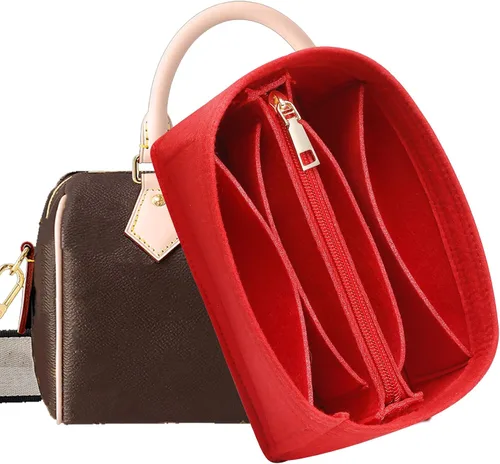 Vista 14 de Doxo Organizador de fieltro para bolso LV Speedy 20, Alma BB, Noe, Beige
