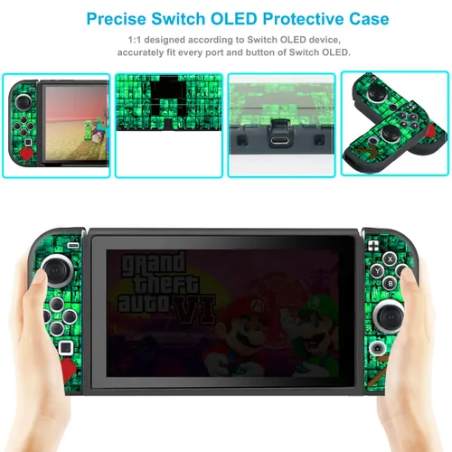 Vista 5 de Estuche de transporte para Nintendo Switch OLED, paquete de estuche OLED portátil para Switch Essential Switch OLED Case Protector Kit, Carry