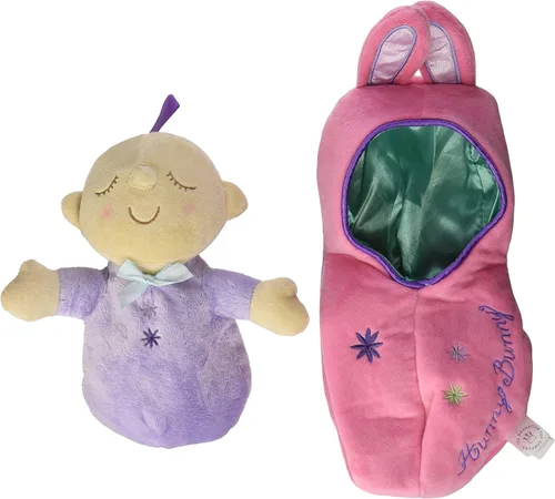 Vista 2 de Manhattan Toy Peluche de muñeca bebé con acogedor saco de dormir, Hunny Bunny