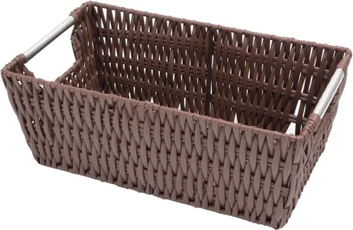 Vista 2 de Whitmor Rattique - Canasto para estante pequeño, gris