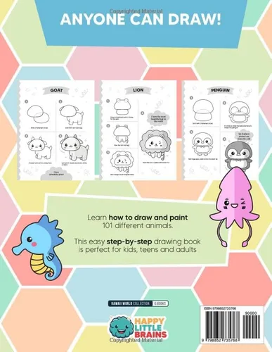 Vista 2 de How to Draw Kawaii Animals 101 Super Cute Animals to Draw with Fun and Easy Step-by-Step Lessons (Kawaii World)