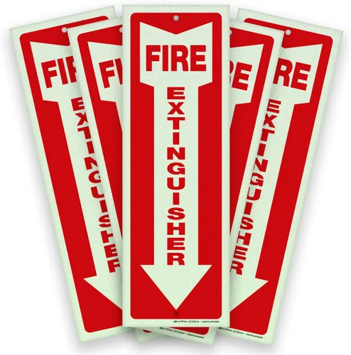 Vista 18 de iSYFIX Señales para extintor de incendios – Paquete de 3 carteles de 4 x 12 pulgadas – Plástico de poliestireno de 40 mil de grosor, laminado