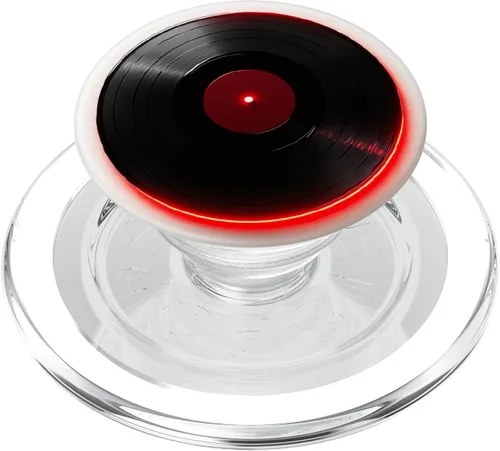 Vista 7 de Red Vinyl Record Player Vinyl Collector Retro Music Lover PopSockets PopWallet for MagSafe