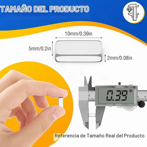 Vista 2 de Grtard - Paquete de 100 imanes de neodimio pequeños, imanes de barra fuertes, 0.394 x 0.197 x 0.079 in