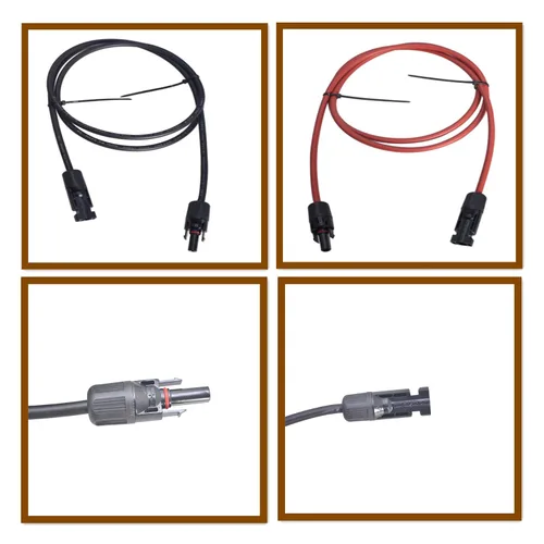 Vista 2 de waltyotur Cable de extensión de energía solar, cable de extensión solar de 5 pies, 12 AWG, cable de extensión de panel solar, cable de extensión