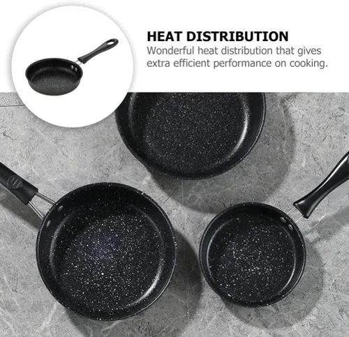 Vista 6 de Luxshiny Mini sartén antiadherente de acero inoxidable para huevos, panqueques, filetes, fácil de limpiar para el desayuno, cocinar, apto