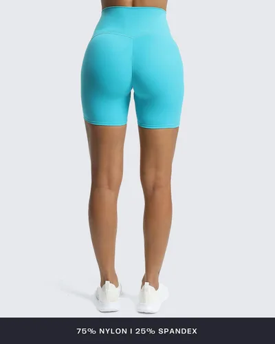 Vista 2 de Aoxjox Scarlett Scrunch - Pantalones cortos de ciclismo para mujer, control de abdomen, tiro alto, ejercicio, atletismo, gimnasio, correr, yoga, 6