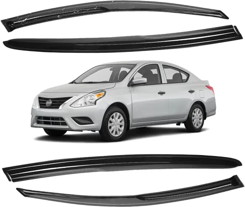 Vista 160 de Viseras para ventanas para Mazda 3 Sedán 4 puertas 2004 2005 2006 2007 2008 2009 estilo JDM Mugen, deflector de viento, protector solar y de lluvia