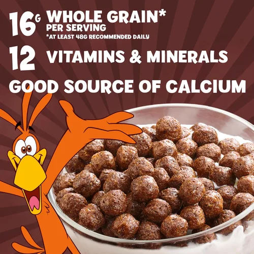 Vista 4 de Cocoa Puffs, cereales para el desayuno con sabor a chocolate, fabricados con grano entero, 10.4 oz