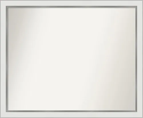 Vista 342 de Amanti Art Espejo personalizado, espejo de baño estrecho Alexandria White Wash, espejo de pared o espejo de tocador de baño sobre el fregadero