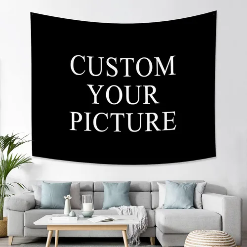 Vista 17 de Canessioa Tapiz personalizado para cargar imágenes personalizadas, tapiz personalizado, pancarta, logotipo, diseño de texto, tapiz para colgar