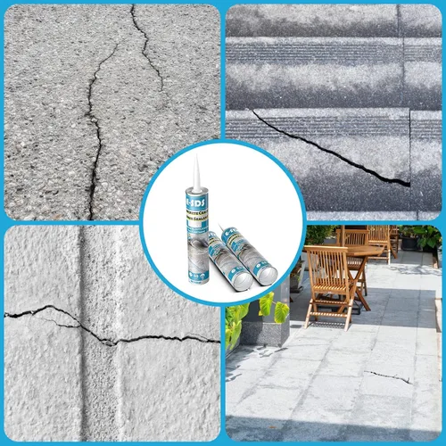 Vista 2 de E-SDS Llenador y sellador de grietas de concreto autonivelante, sellador adhesivo de poliuretano para construcción, sellador flexible para grietas