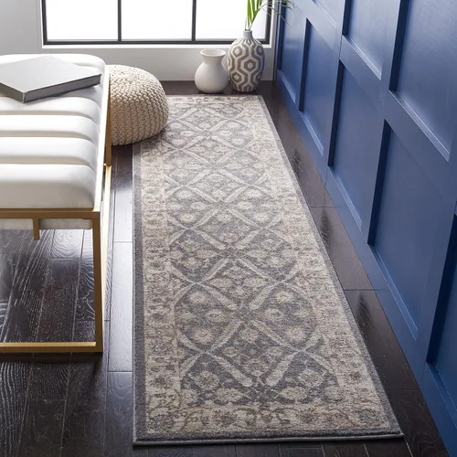 Vista 6 de SAFAVIEH Colección Sofia Alfombra de Pasillo - 66 cm x 183 cm, Azul y Beige, Diseño Oriental Vintage Desgastado, No Desprende Pelusa y Fácil