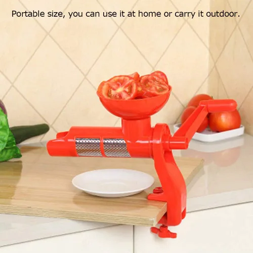 Vista 2 de Exprimidor de tomates multiusos, portátil, manual, fabricante de frutas, exprimidor de tomate, extractor, exprimidor de utensilios de cocina