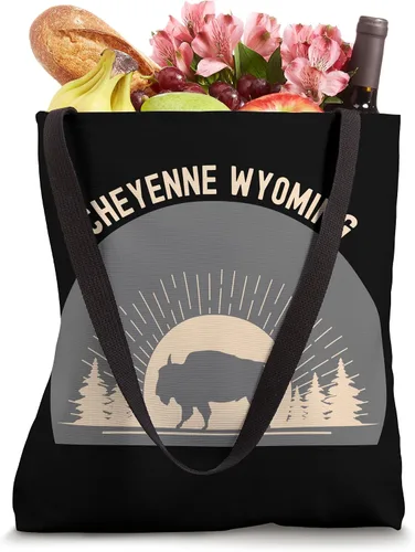 Vista 4 de Cheyenne Wyoming Buffalo Sunset Tote Bag
