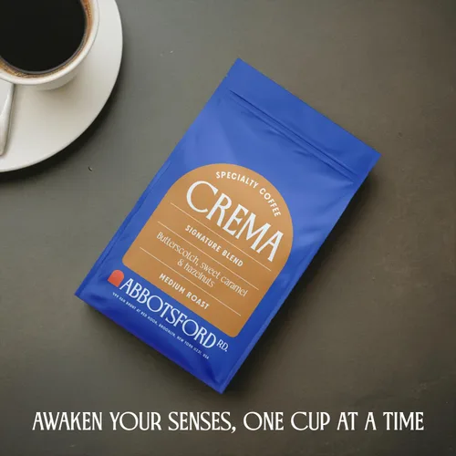 Vista 8 de Café Crema en grano entero, café especial, granos de café de tostado medio, mezcla exclusiva con sabores de caramelo, caramelo dulce y avellana