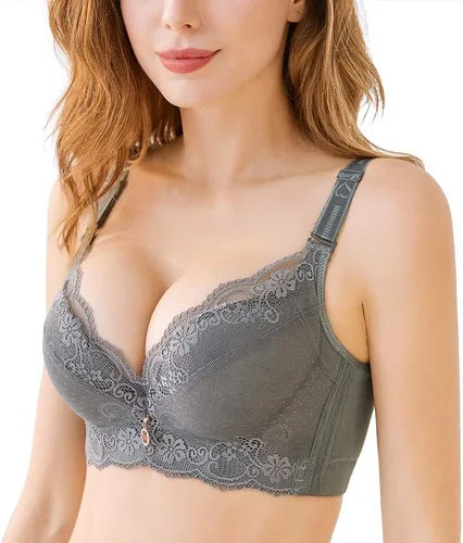 Vista 2 de FallSweet - Brasier de encaje acolchado con varilla de 34A a 44C