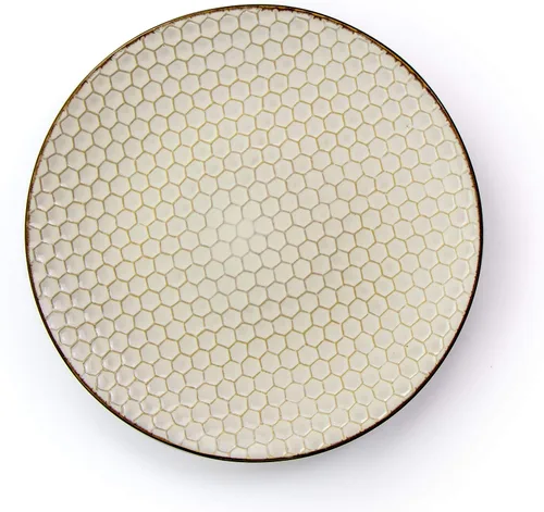 Vista 2 de Elama HoneyIvory - Vajilla de cerámica de 16 piezas en color marfil