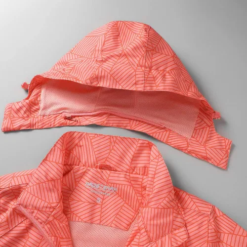 Vista 3 de Chubasquero impermeable para mujer con capucha ligero cortavientos para senderismo