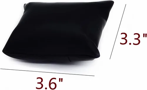 Vista 2 de 10 piezas de cuero PU pequeño pulserareloj almohada joyería exhibiciones (negro)
