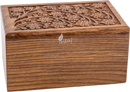 Vista 16 de Urna de cremación para cenizas humanas, adulto, hombre y mujer, caja de madera del árbol de la vida, urna para cenizas – Urna funeraria decorativa