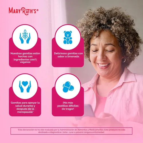 Vista 6 de MaryRuth's Multivitamínico para mujeres mayores de 40 años Sin azúcar Vitaminas veganas para mujer Apoyo inmunológico Multivitamínico diario