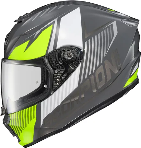 Vista 6 de ScorpionEXO R330 - Casco de motocicleta de cara completa con Pinlock Ready Shield Bluetooth con bolsillos para altavoces DOT ECE aprobado Bendr