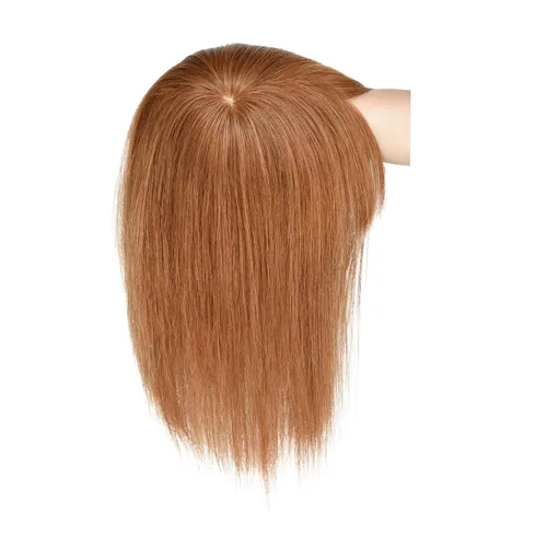 Vista 2 de viviaBella Extensiones de cabello humano con clip de cabello humano con flequillo, base de seda, flecos para pérdida de adelgazamiento, extensiones