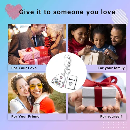 Vista 7 de Abalorio de plata de ley 925 para madre, hija, abuela, para familia, amor, madre, hija, abuela, para pulseras, collares, dijes, abalorios, joyería