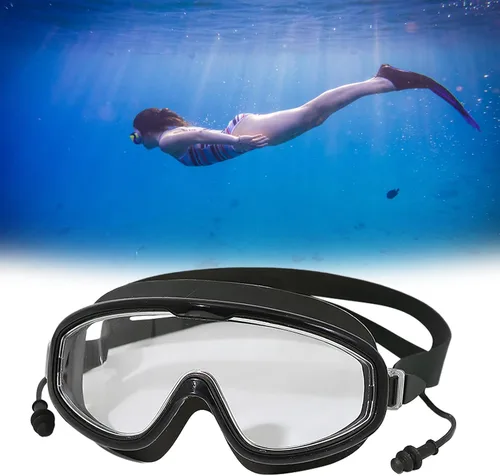 Vista 2 de Tablas de mano para niños, gafas de natación de marco grande, antivaho suministros de natación, gafas equipadas para hombres y mujeres