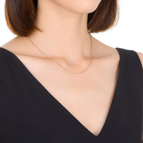 Vista 2 de CHOW SANG SANG Collar de cadena de cuerda de oro macizo de 18 quilates para mujer 03818N