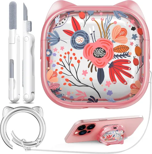 Vista 39 de RFUNGUANGO AirPods Pro Funda Transparente TPU Suave Transparente Blanco