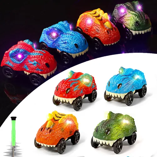 Vista 7 de Save Unicorn Solo repuestos para autos de pistas, autos de pista de dinosaurios para pistas que brillan en la oscuridad, accesorios para pistas