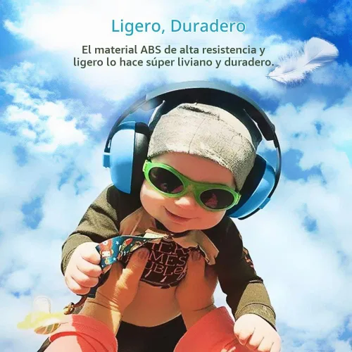 Vista 5 de Solar-Power Auriculares con cancelación de ruido para bebés, orejeras de protección para los oídos para niños de 0 a 3 años