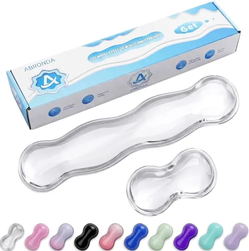 Vista 8 de Reposamuñecas de Gel para Teclado y Ratón, Reposamuñecas para Teclado, Soporte de Muñeca para Ratón, Alivio del Dolor, Toque Fresco, Antideslizante