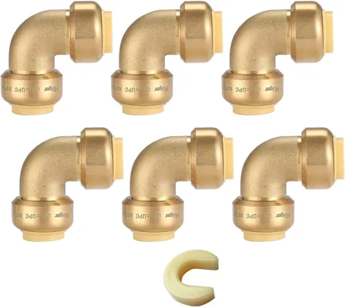 Vista 14 de Paquete de 10 acoplamientos rectos GUOFIS de 1/2" con clip de desconexión