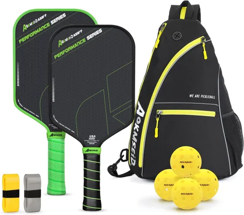 Vista 12 de Sport AKS Performance Series Pickleball Paddle Carbon Fiber Paddles Set with Toray T700 Friction Surface, 16mm Powerful Polymer Core, Good Control &