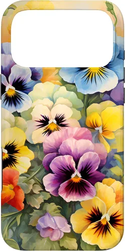 Vista 22 de Southern Boho Chic Happy Pansy Floral Garden Bouquet Case for iPhone 17