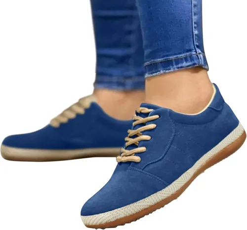 Vista 3 de SBGMoSJ Zapatos para fascitis plantar para mujer, zapatos de senderismo elegantes para mujer, zapatos anchos negros para mujer, zapatos deportivos