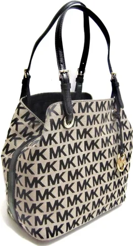 Vista 3 de Michael Kors Jet Set MK Signature JQD, BeigeNegroNegro, BegieNegroNegro