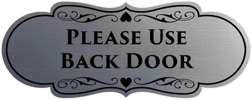 Vista 12 de Signs ByLITA Designer Please Use - Puerta trasera (negro) - Pequeño, 1 paquete